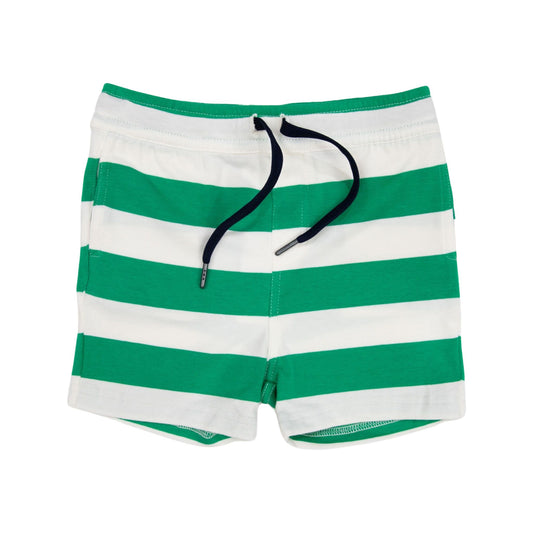 Korango Stripe Cotton Shorts - Green - Little Hero Kids