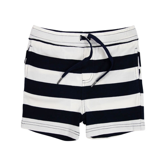 Korango Stripe Cotton Shorts - Navy - Little Hero Kids