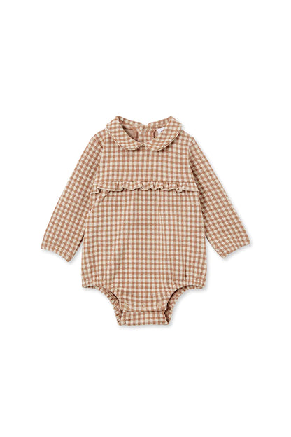 MILKY Check Collared Playsuit - Little Hero Kids