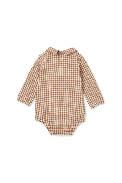 MILKY Check Collared Playsuit - Little Hero Kids