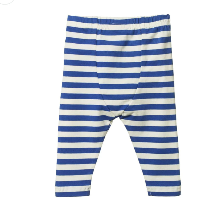 Nature Baby - Leggings- Isle Blue Sea Stripe - Little Hero Kids