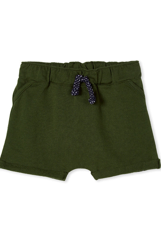 Milky Hunter green fleece shorts - Little Hero Kids