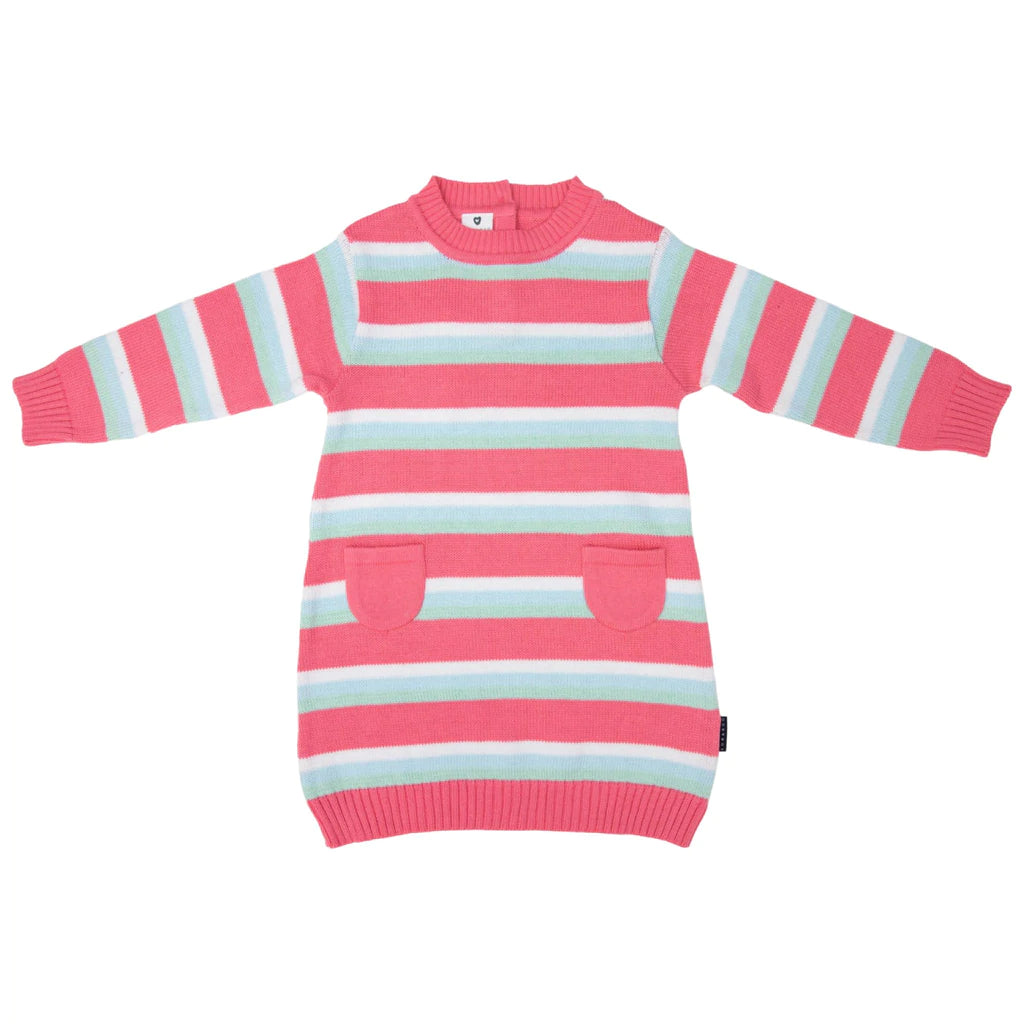 Korango tea rose stripe dress - Little Hero Kids